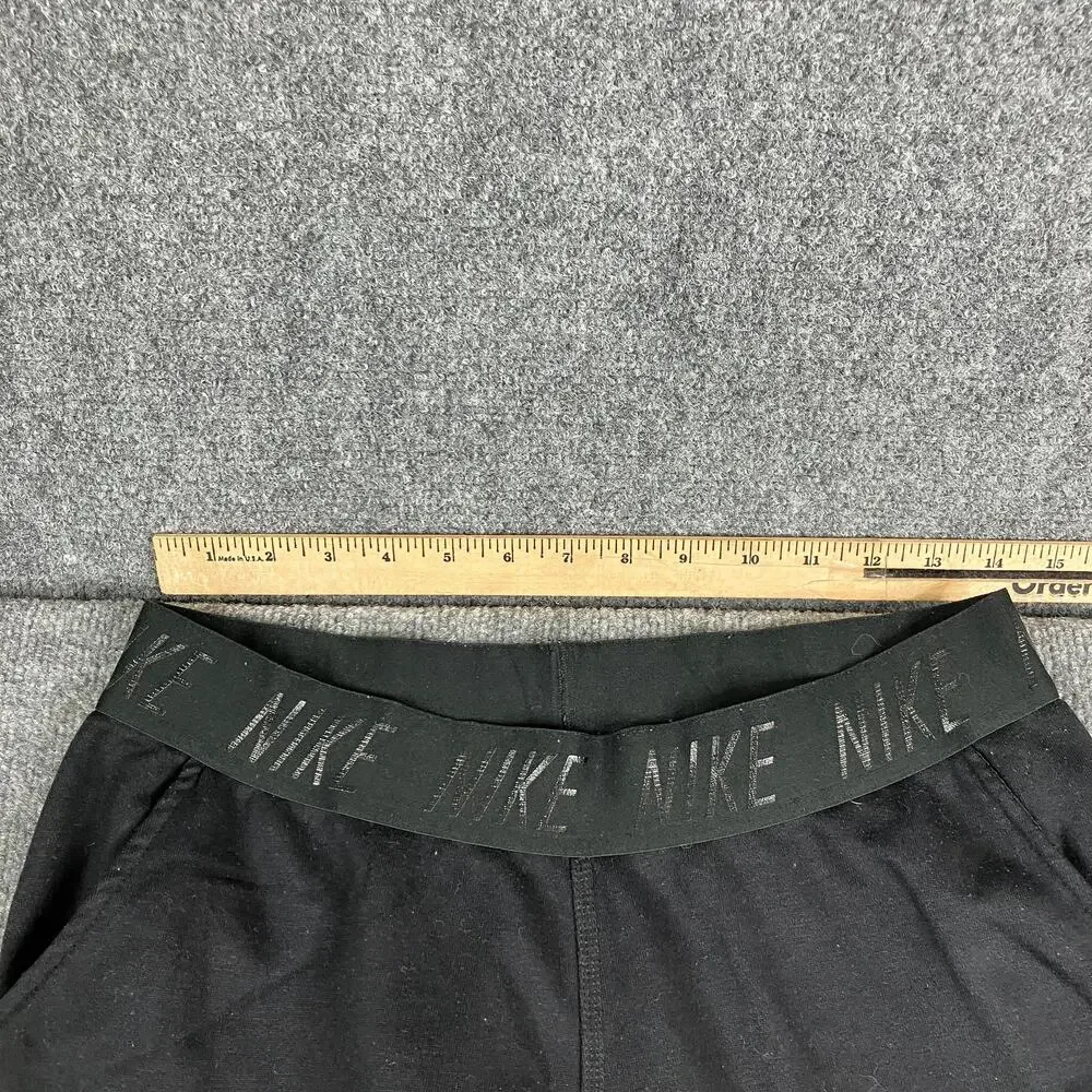 Nike Dri-Fit Leggings Womens Size M Black‎ Compression Athletic Running Stretch